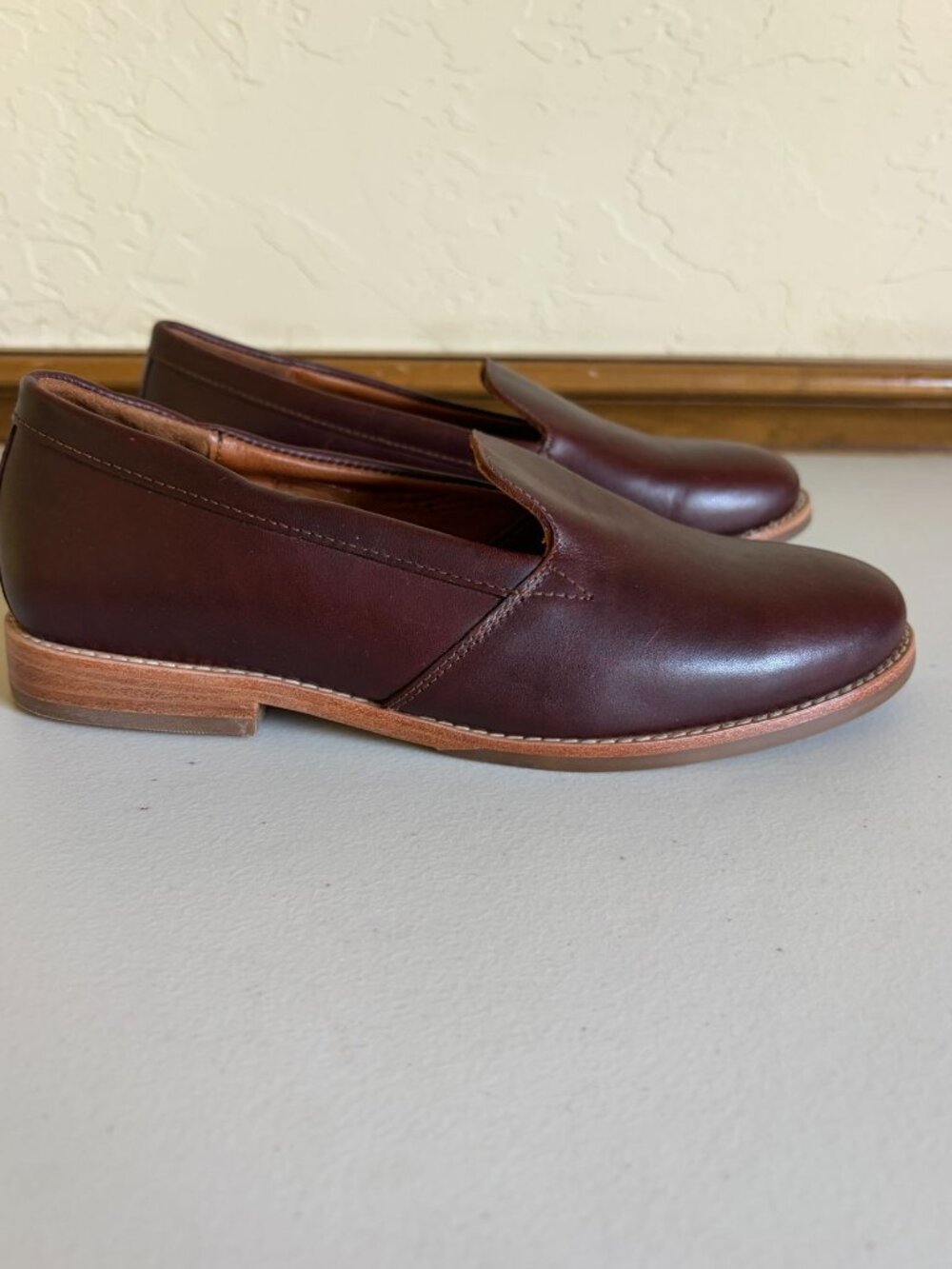 Patina Portland Leather Loafer Flats US 8.5 Academia Classic Preppy